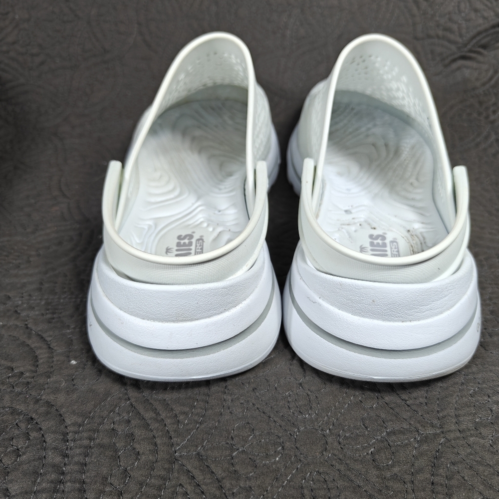 SKECHERS Foamies Go Walk Clog White Synthetic Slip On Women's Shoe Size 9.5 - Picture 7 of 8